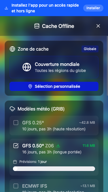 Zone globale avec bouton sélection personnalisée