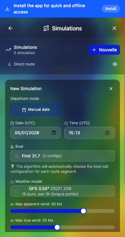 Simulation configuration
